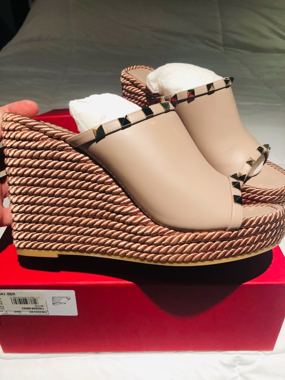 Valentino Espadrille studded wedges